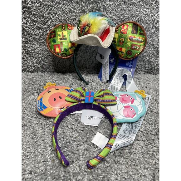 Disney Parks Ears Enchanted Tiki Room & Toy Story Holiday Headband Bundle Set 2 - Picture 4 of 8